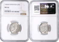 CAROL I (1866 - 1914)&nbsp;
1 Leu, 1884, B, KM 22&nbsp;

UNC | UNC , NGC MS 62