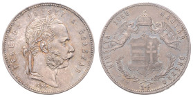 FRANZ JOSEPH I (1848 - 1916)&nbsp;
1 Forint, 1869, GYF, 12,19g, Früh 1770&nbsp;

EF | EF