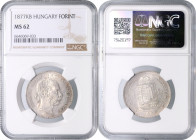 FRANZ JOSEPH I (1848 - 1916)&nbsp;
1 Forint, 1877, KB, Früh 1781&nbsp;

UNC | UNC , NGC MS 62