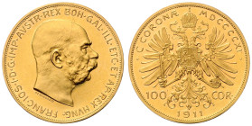 FRANZ JOSEPH I (1848 - 1916)&nbsp;
100 Corona, 1911, 33,85g, Früh 1919&nbsp;

about UNC | about UNC , vlasové rysky | hairlines