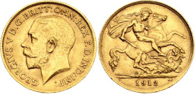 Great Britain 1/2 Sovereign 1912

KM# 819, N# 13258; Gold (.917) 3.99 g.; George V; UNC with full mint luster