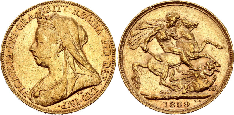 Great Britain 1 Sovereign 1899

KM# 785, N# 4024; Gold (.917) 7.96 g.; Victori...