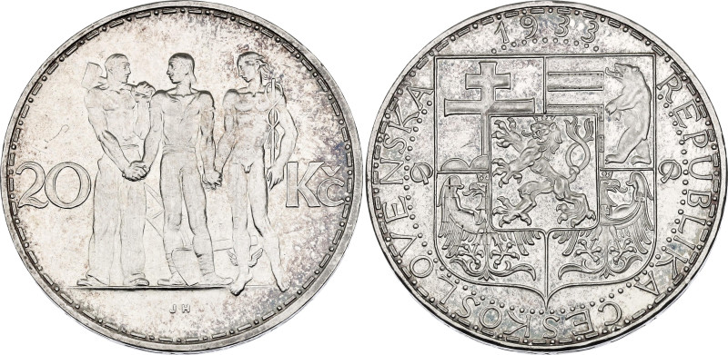 Czechoslovakia 20 Korun 1933

KM# 17, N# 12629; Silver 12.00 g.; Kremnitz Mint...