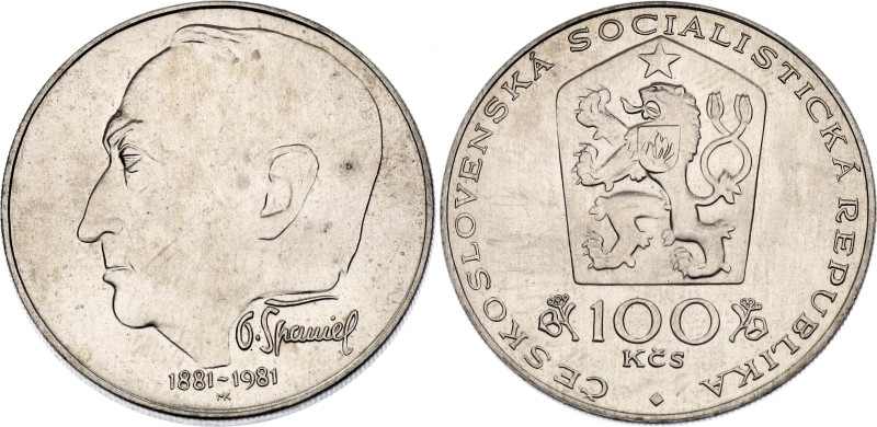 Czechoslovakia 100 Korun 1981

KM# 104, N# 20223; Silver 9 g.; 100th Anniversa...