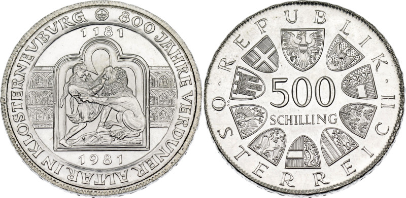 Austria 500 Schilling 1981

KM# 2951, N# 44278; Silver 24 g.; 800 Years of the...