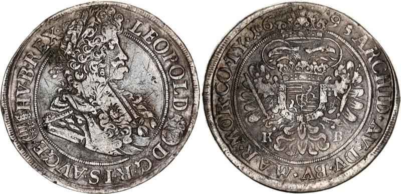 Hungary 1/2 Taler 1695 KB

KM# 220, N# 33902; Silver; Leopold I; VF/XF