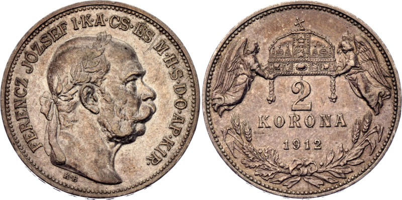 Hungary 2 Korona 1912 KB

KM# 493, N# 10991; Silver 10 g.; Franz Joseph I; Kre...