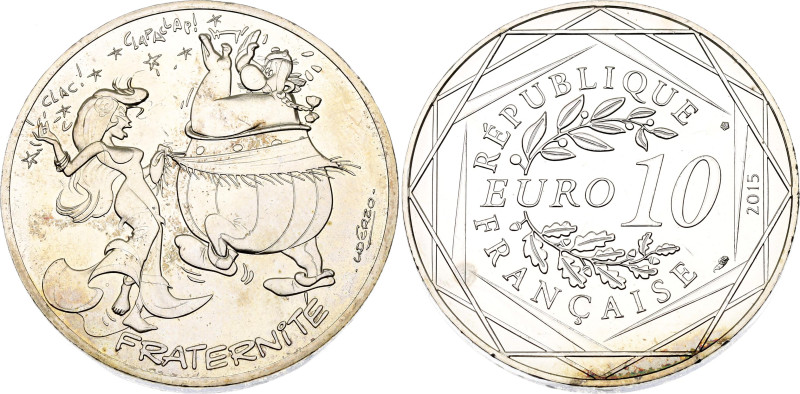 France 10 Euro 2015

KM# 2276, N# 71286; Silver 17.00 g.; Values of the Republ...