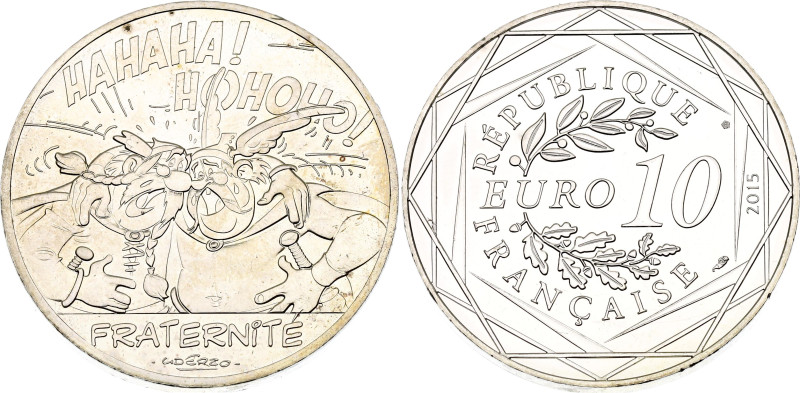 France 10 Euro 2015

KM# 2278, N# 71285; Silver 17.00 g.; Values of the Republ...