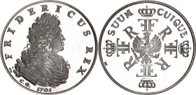 German States Prussia 1 Taler 1701 CG Restrike

KM# 14, N# 304054; Silver (.925) 23.14 g., 40 mm., Proof; Coronation of Friedrich I