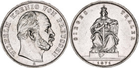 Germany - Empire Prussia 1 Thaler 1871 A

KM# 500, AKS# 118, N# 15907; Silver 18.52 g.; Wilhelm I; "Siegestaler"; Victory over France; Berlin Mint; ...