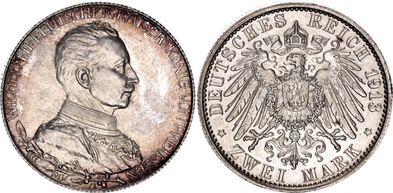 Germany - Empire Prussia 2 Mark 1913 A

KM# 533, J. 111, N# 8273; Silver 11.11...