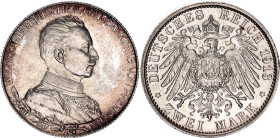 Germany - Empire Prussia 2 Mark 1913 A

KM# 533, J. 111, N# 8273; Silver 11.11 g.; Wilhelm II; 25th Anniversary of the Reign of King Wilhelm II; Ber...