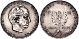 Germany - Weimar Republic Silver Medal "100th Anniversary of the Death of Johann Wolfgang von Goethe" 1932

Förschner# 85; Silver (.900) 20.01 g., 3...