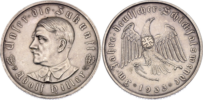 Germany - Third Reich Silver Medal "Election of Adolf Hitler as Reich Chancellor...