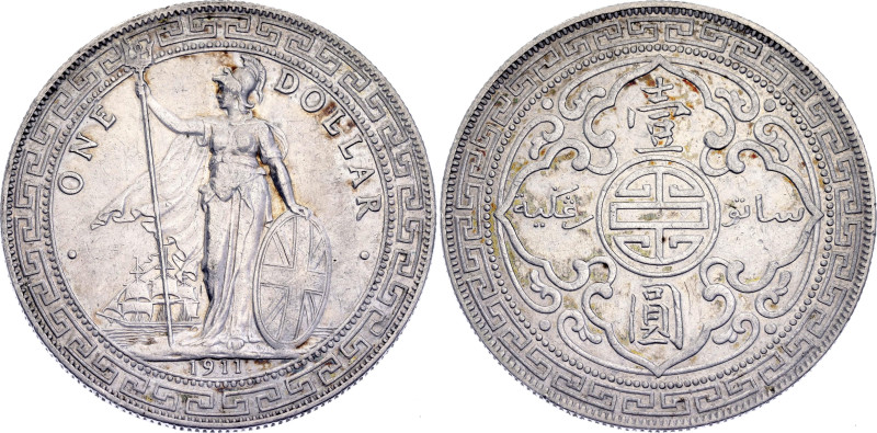 Great Britain 1 Dollar 1911 B

KM# T5, N# 8472; Silver 26.95 g.; Edward VII; B...