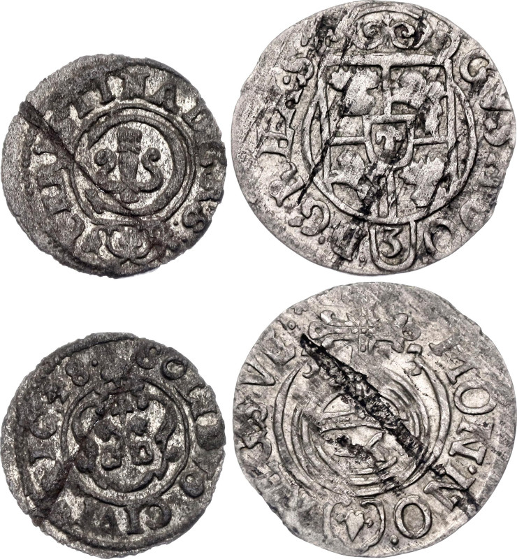 Livonia 1 Solidus - 3 Polker 1633 - 1648

Ahlström# 5, 10; Silver; Gustav II A...