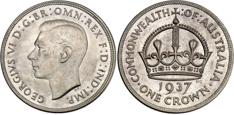 Australia 1 Crown 1937

KM# 34, Schön# 28, N# 12503; Silver 28.28 g.; Coronati...