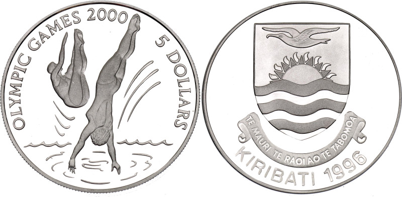 Kiribati 5 Dollars 1996

KM# 20, N# 91210; Silver 31.47 g., Proof; XXVII Summe...