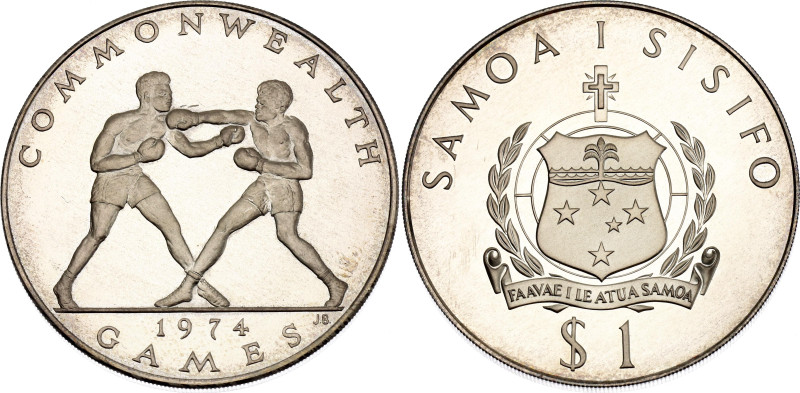 Samoa 1 Tala 1974

KM# 18a, N# 166098; Silver 27.70 g., Proof; Malietoa Tanuma...