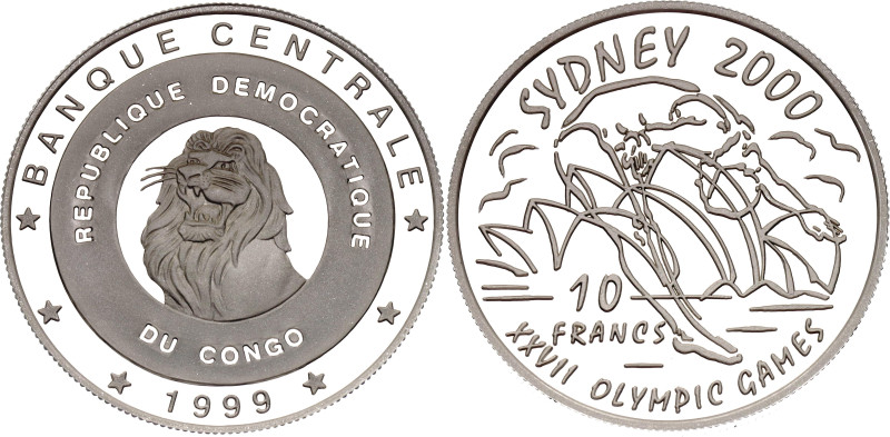 Congo Democratic Republic 10 Francs 1999

KM# 23, N# 69451; Silver 25.31 g., P...