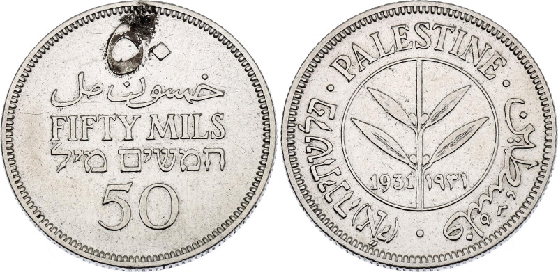 Palestine 50 Mils 1931 Key Date

KM# 6, N# 8550; Silver 5.83 g.; London Mint; ...