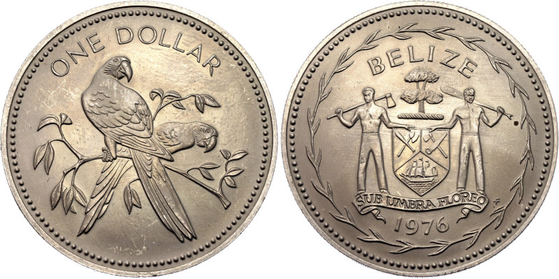 Belize 1 Dollar 1976 FM

KM# 43, N# 19706; Copper-nickel; Avifauna of Belize –...