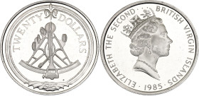 British Virgin Islands 20 Dollars 1985 FM

KM# 50, N# 42688; Silver 19.09 g., Proof; Elizabeth II; Sunken Ship Treasures of the Caribbean 1985 - Sex...