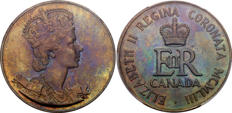 Canada Bronze Medal "Elizabeth II Coronation" 1953 MCMLIII PCGS MS64 BN

N# 24...