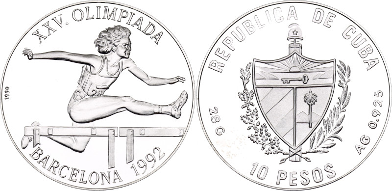 Cuba 10 Pesos 1990

KM# 336.1, N# 64101; Small characters; Silver 28 g., Proof...