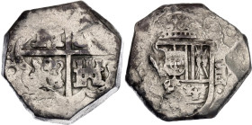 Mexico 8 Reales 1556 - 1598 (ND) F-VIII

MB# 43, N# 14998; Silver 27.76 g.; Felipe II; Mexico Mint; Macuquin; VF