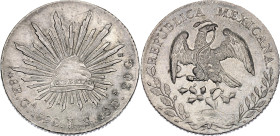 Mexico 8 Reales 1892 Ga JS

KM# 377.6, N# 7394; Silver 27.07 g.; Guadalajara Mint; AUNC