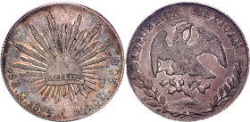 Mexico 8 Reales 1894 Mo AM

KM# 377.10, N# 7394; Silver 27.07 g.; Mexico Mint; XF+ with a nice dark patina