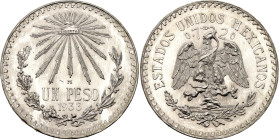 Mexico 1 Peso 1933 M

KM# 455, N# 4382; Silver 16.60 g.; Mexico Mint; UNC with mint luster