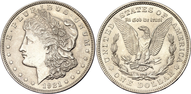 United States 1 Dollar 1921

KM# 110, N# 1492; Silver 26.73 g.; "Morgan Dollar...