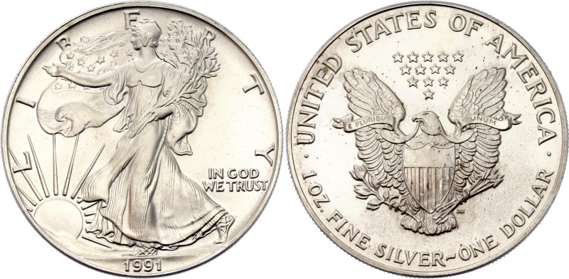 United States 1 Dollar 1991

KM# 273, N# 1493; Silver 31.10 g.; "American Silv...