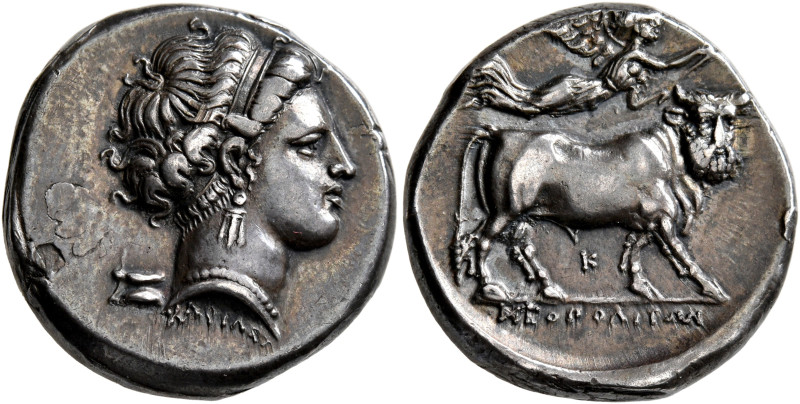 CAMPANIA. Neapolis. Circa 300-275 BC. Didrachm or Nomos (Silver, 19 mm, 7.43 g, ...