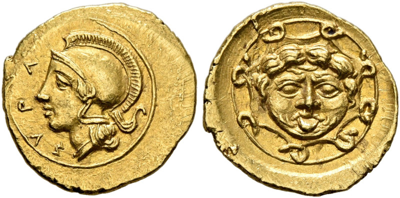SICILY. Syracuse. Second Democracy, 466-405 BC. 10 Litrai or Didrachm (Gold, 11 ...