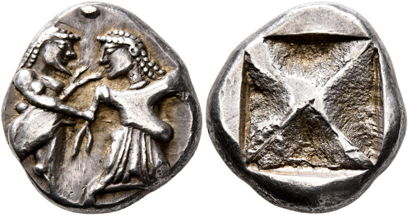 THRACO-MACEDONIAN REGION. Berge (?). Circa 525-480 BC. Stater (Silver, 21 mm, 9....