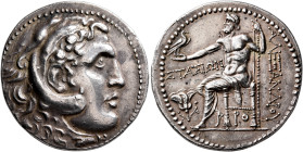 KINGS OF MACEDON. Alexander III ‘the Great’, 336-323 BC. Tetradrachm (Silver, 30 mm, 17.08 g, 11 h), Rhodes. Stasion, magistrate, circa 201-190. Head ...