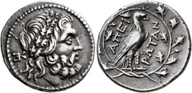 EPEIROS, Federal coinage (Epirote Republic). Circa 234/3-168 BC. Drachm (Silver, 20 mm, 4.92 g, 7 h). Head of Zeus to right, wearing oak wreath; to le...