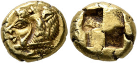 BITHYNIA. Herakleia Pontika. Circa 530-520 BC. Hekte (Electrum, 10 mm, 2.58 g). Head of Herakles to left, wearing lion skin headdress. Rev. Quadripart...