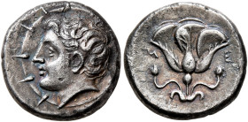 MYSIA. Lampsakos (?). Memnon of Rhodes, mid 4th century BC. Drachm (Silver, 15 mm, 2.89 g, 9 h), Pseudo-Rhodian type, circa 356-354. Youthful head of ...