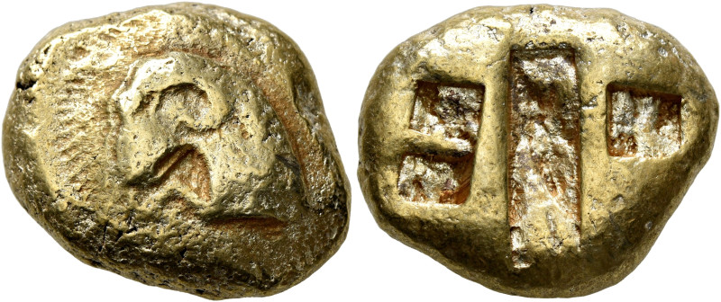 IONIA. Uncertain. Circa 650-600 BC. Stater (Electrum, 20 mm, 13.99 g), Lydo-Mile...