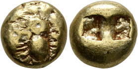 IONIA. Ephesos. Circa 650-600 BC. Trite or 1/3 Stater (Electrum, 11 mm, 4.64 g), Lydo-Milesian standard. Bee viewed from above. Rev. Incuse punch comp...