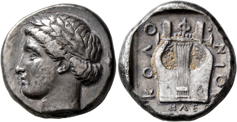 IONIA. Kolophon. Circa 375-350 BC. Tetradrachm (Silver, 24 mm, 15.05 g, 11 h), H...