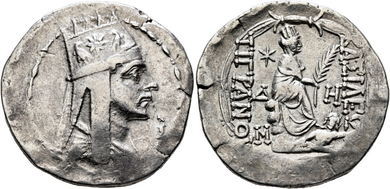 KINGS OF ARMENIA. Tigranes II ‘the Great’, 95-56 BC. Tetradrachm (Silver, 30 mm,...