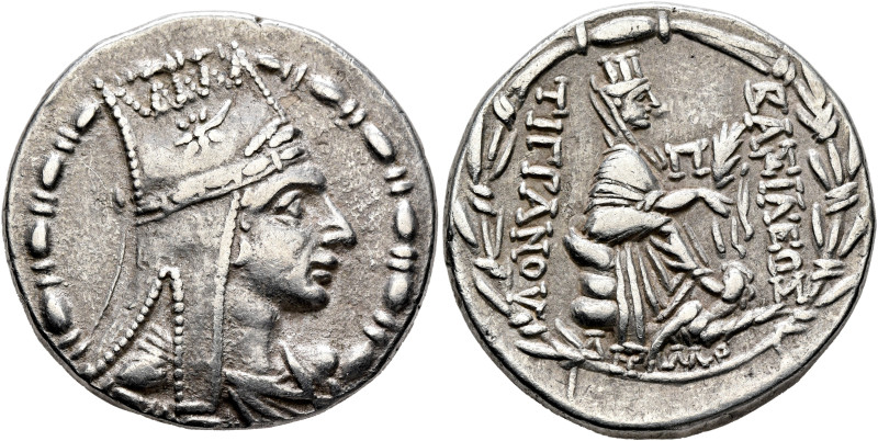 KINGS OF ARMENIA. Tigranes the Younger, 77/6-66 BC. Tetradrachm (Silver, 27 mm, ...