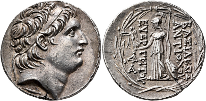 SELEUKID KINGS. Antiochos VII Euergetes (Sidetes), 138-129 BC. Tetradrachm (Silv...