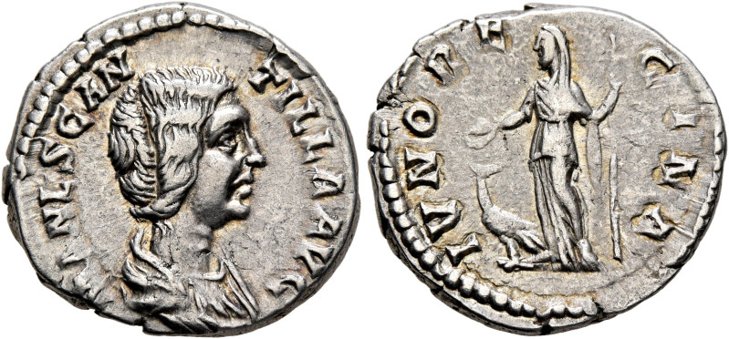 Manlia Scantilla, Augusta, 193. Denarius (Silver, 17 mm, 3.49 g, 6 h), Rome. MAN...